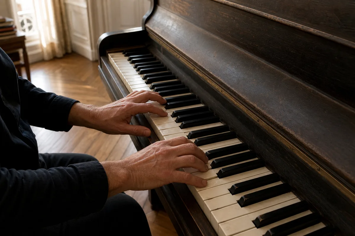 Piano blues : grille, main gauche boogie et gamme blues